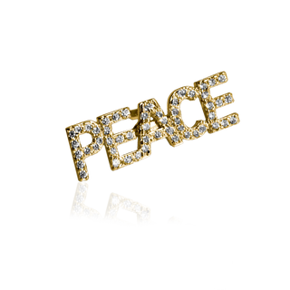 STATEMENT SPARKLE RING PEACE GULD