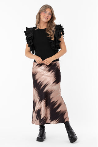 Ilsa Skirt Brown Sugar/Black