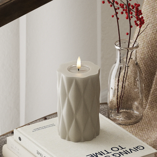 Harlequin LED Blockljus Ø 7,5 x 12,5 cm Sand