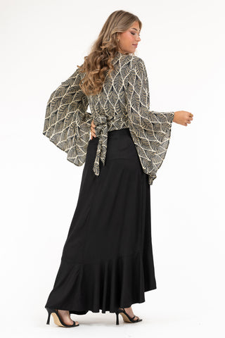 Lotus Blouse Jacket Sand/Black/Gold