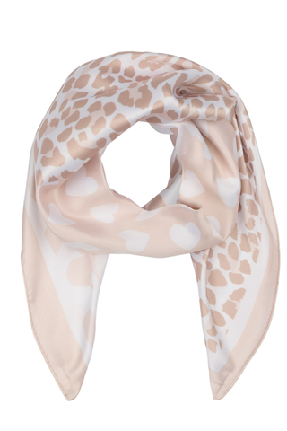 MARTA FINJA SCARFS BEIGE LEO HEARTS