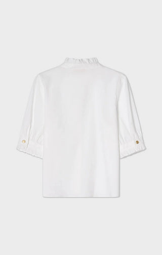 Mica Kortärmad Blus Poplin Vit