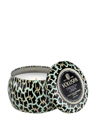 Mini Tin Candle French Linen 25H