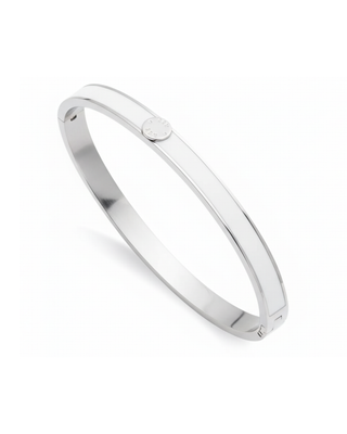 Palermo Bangle White Silver