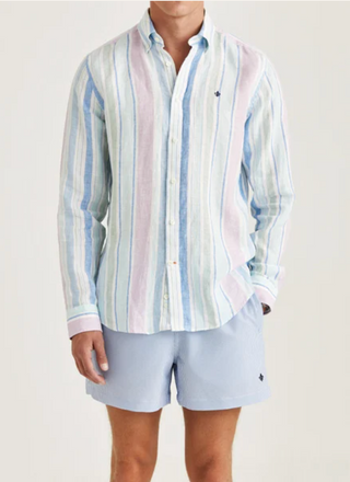 Happy Linen Stripe Shirt Classic Fit