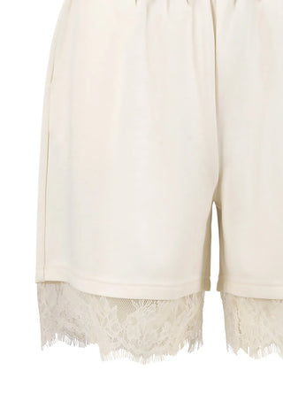 COSTER SHORTS MED SPETS CREME