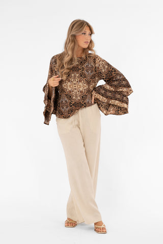 Willa Blus Lavender Coffee Black