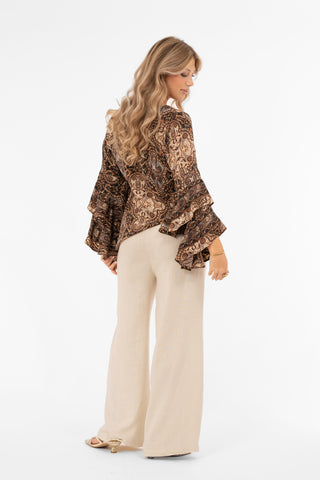 Willa Blus Lavender Coffee Black