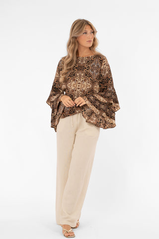 Willa Blus Lavender Coffee Black