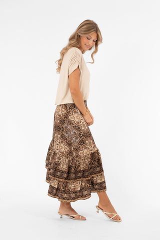 Willa Skirt Lavender Coffee Black
