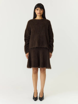 YASTILDE MOHAIR STICKAD KJOL MOLE