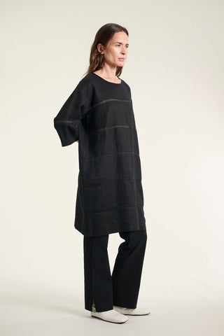 Lazy Linen Klänning Med Paneler