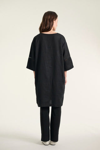 Lazy Linen Klänning Med Paneler