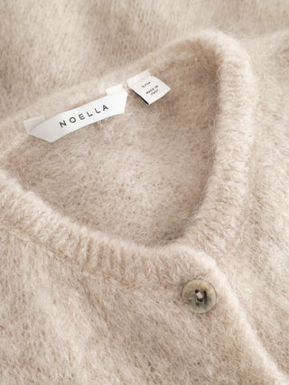 N-Lorell Stickad Kofta Mohair