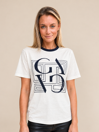 GOSSIA BASGO TEE OFFWHITE/NAVY