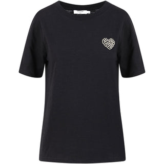 COSTER T-SHIRT MED PÄRLDETALJ SVART