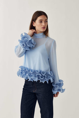 NOELLA N-LATANIETTA BLOUSE BLUE
